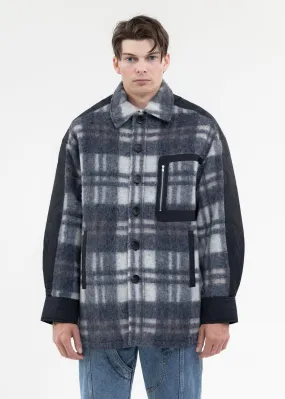 NAVY FLANNEL SHIRT WITH QUILT PHOENIX
