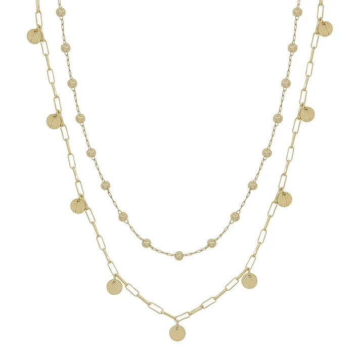 Necklace with Coin Accents