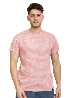 Neon Striped Striped Round T-shirt
