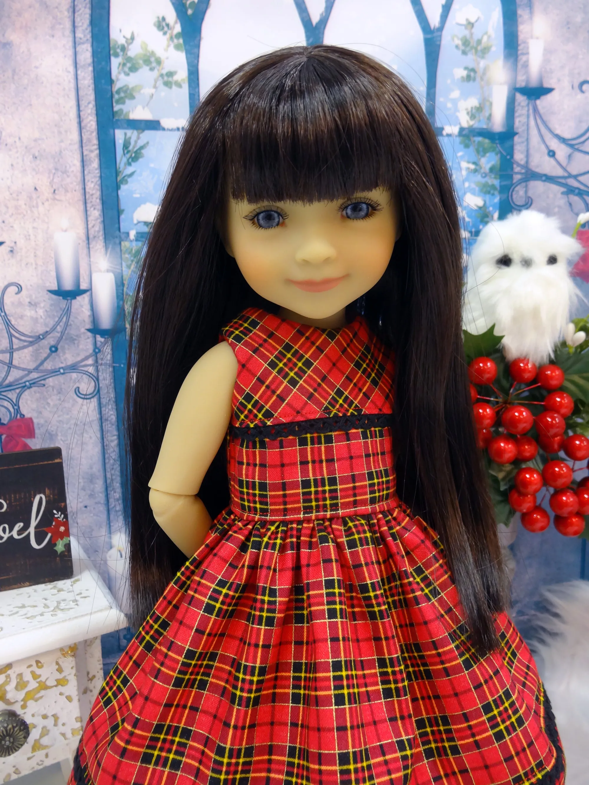 Noel Plaid - dress & sweater for Ruby Red Fashion Friends doll