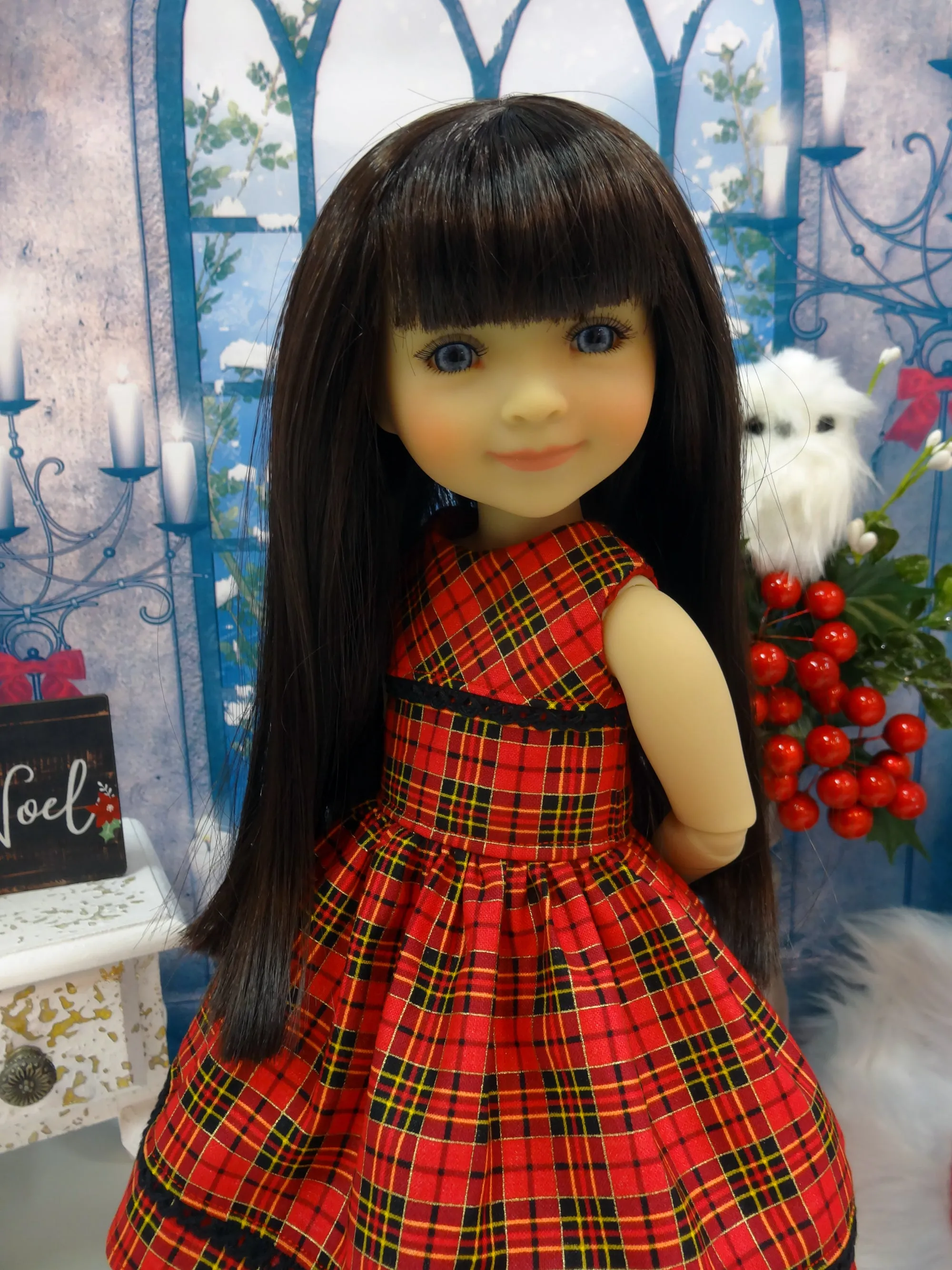 Noel Plaid - dress & sweater for Ruby Red Fashion Friends doll