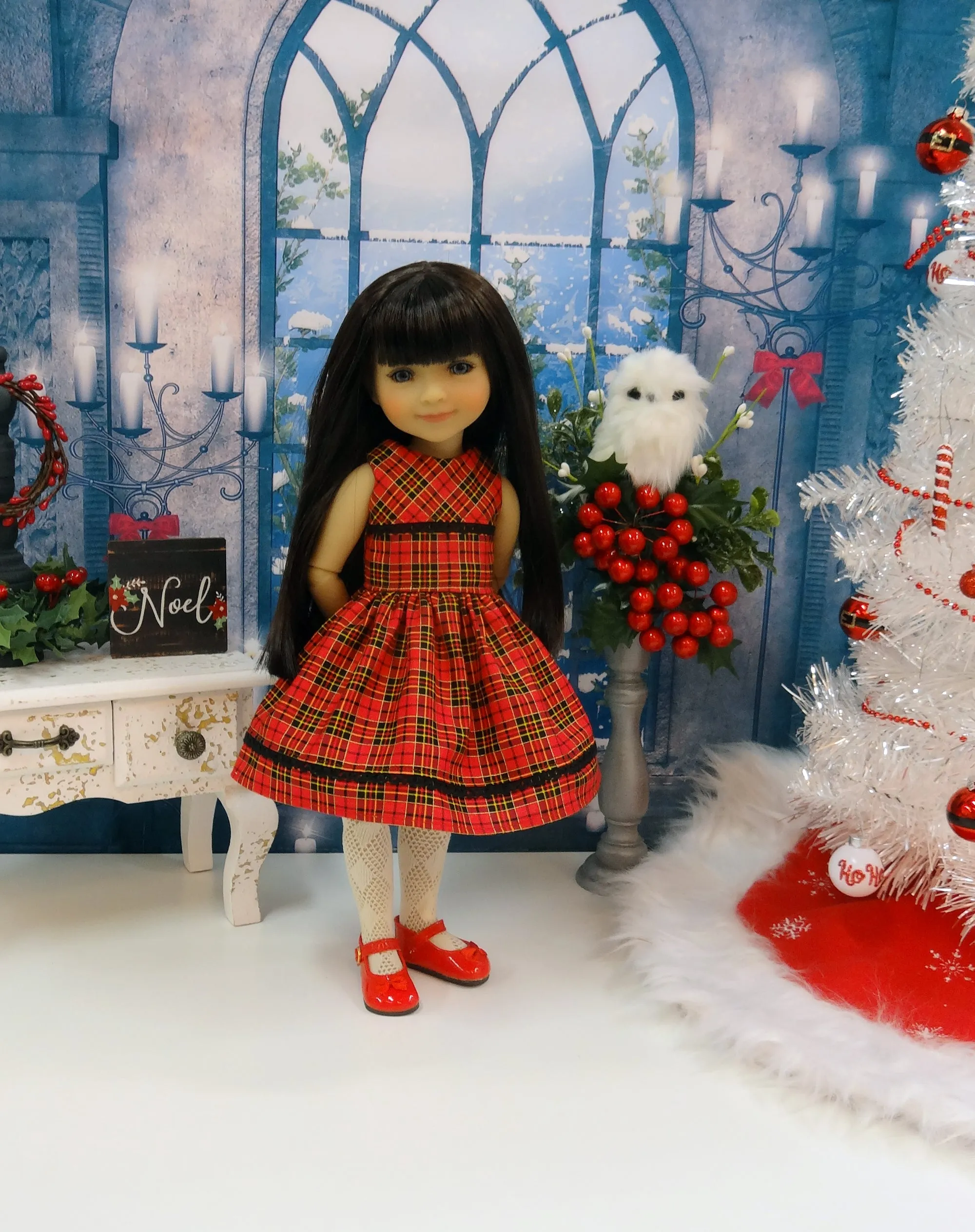 Noel Plaid - dress & sweater for Ruby Red Fashion Friends doll