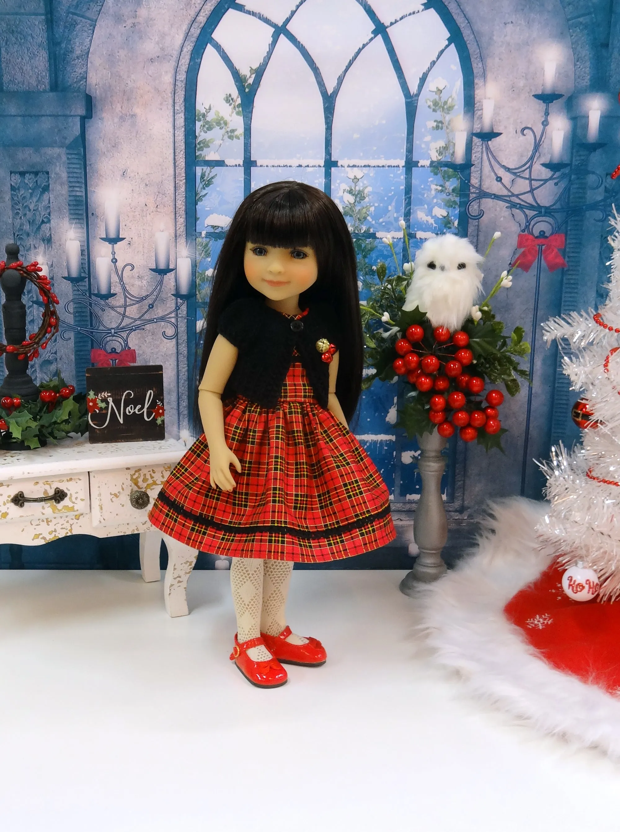 Noel Plaid - dress & sweater for Ruby Red Fashion Friends doll