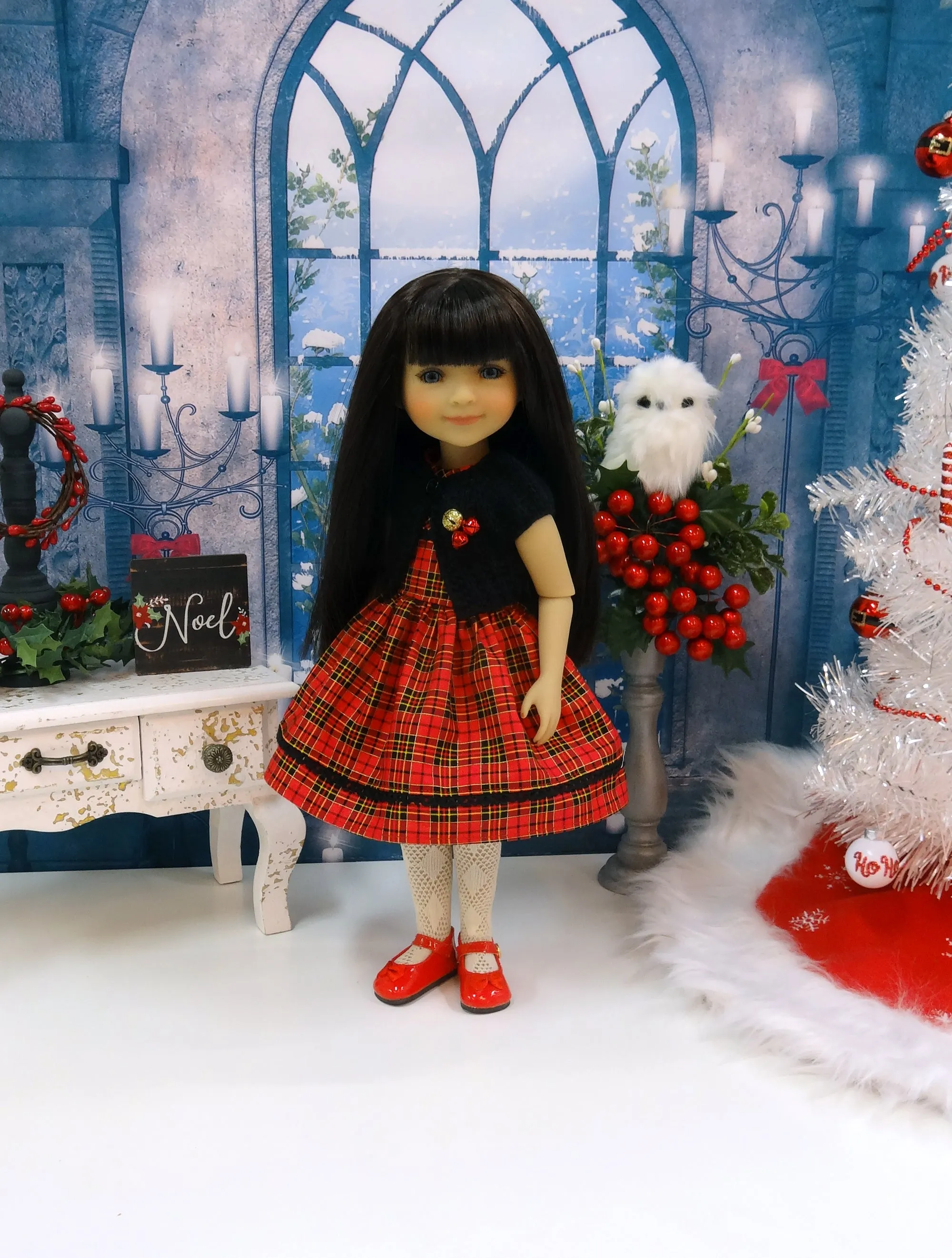 Noel Plaid - dress & sweater for Ruby Red Fashion Friends doll