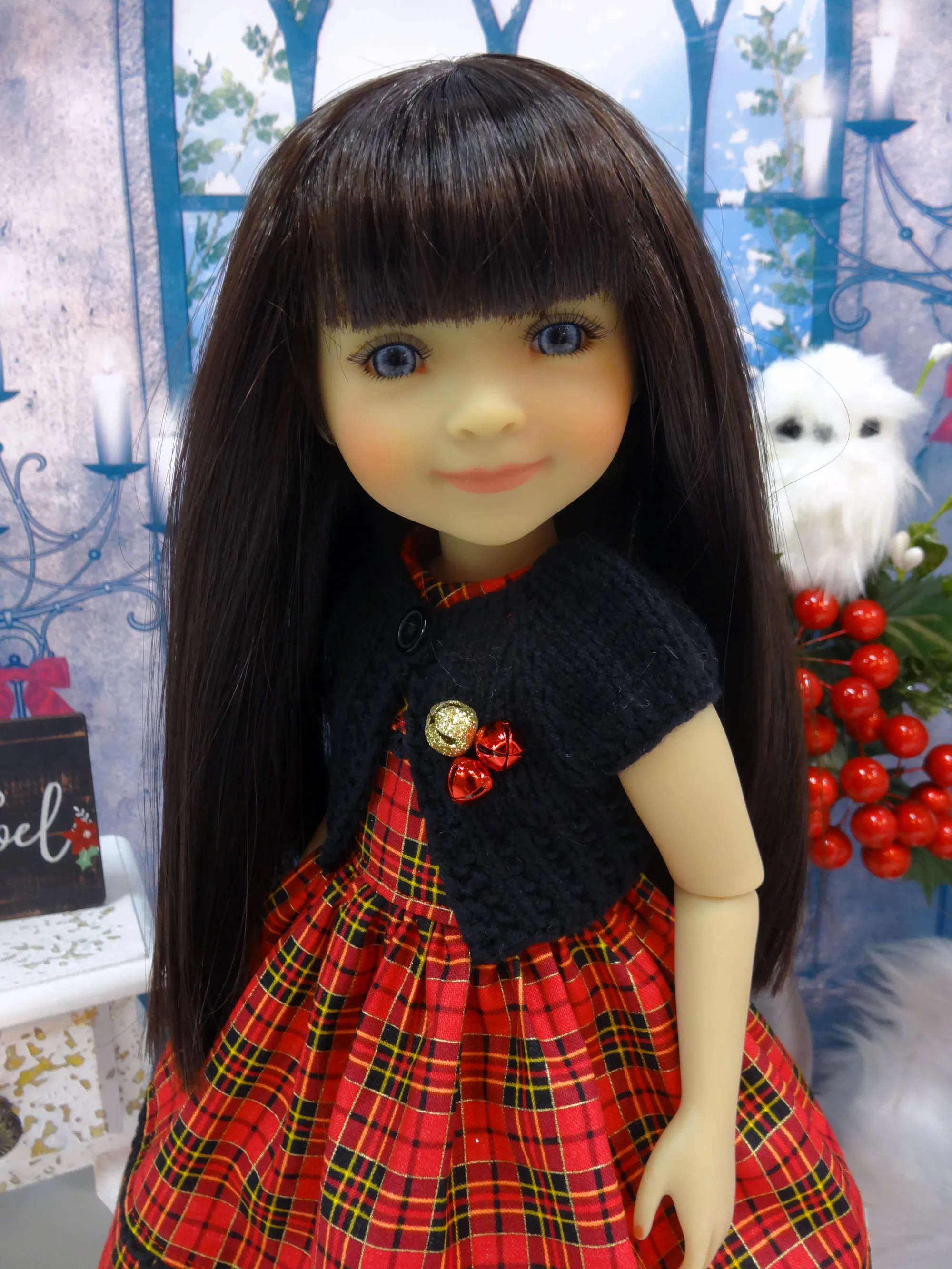 Noel Plaid - dress & sweater for Ruby Red Fashion Friends doll