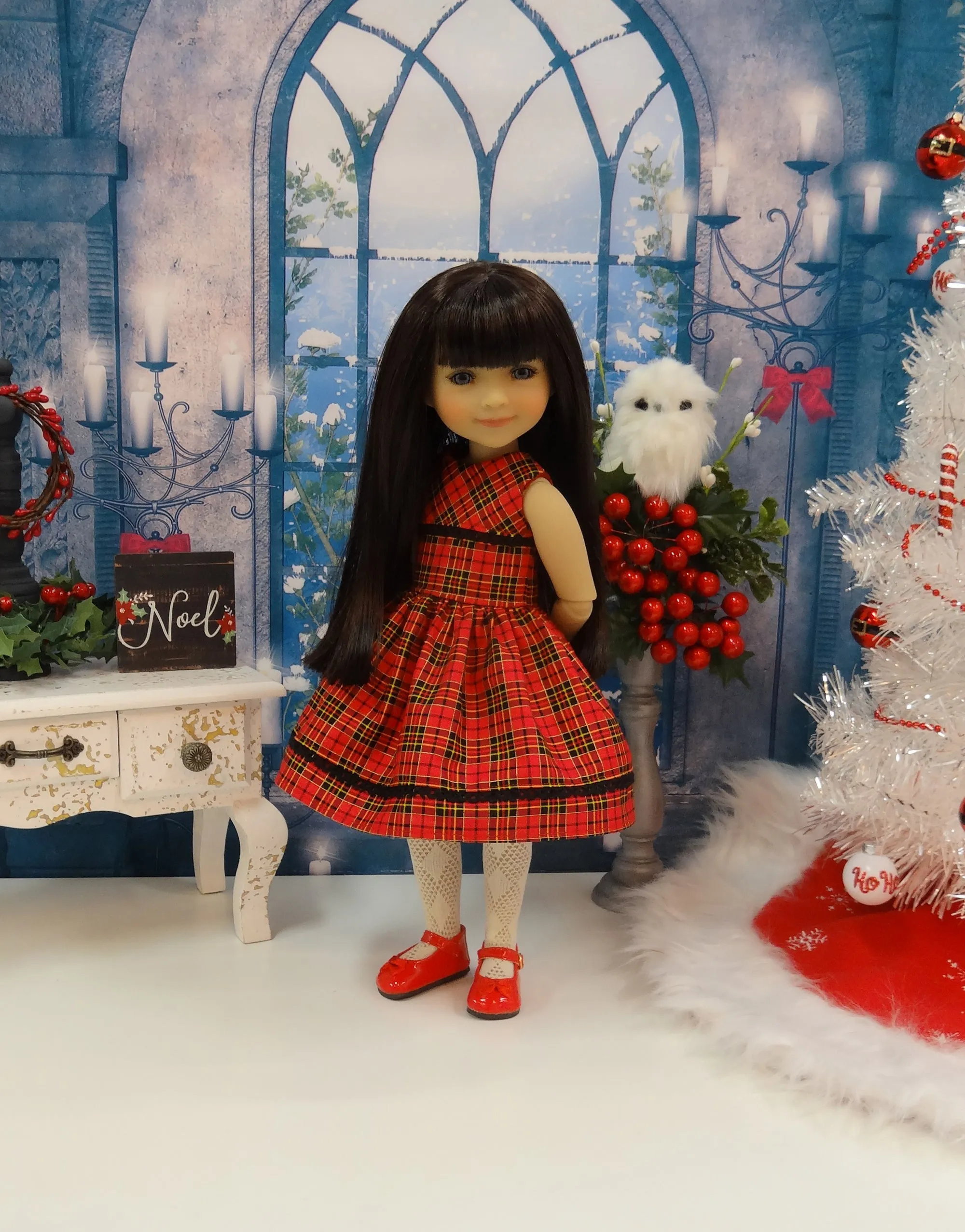 Noel Plaid - dress & sweater for Ruby Red Fashion Friends doll