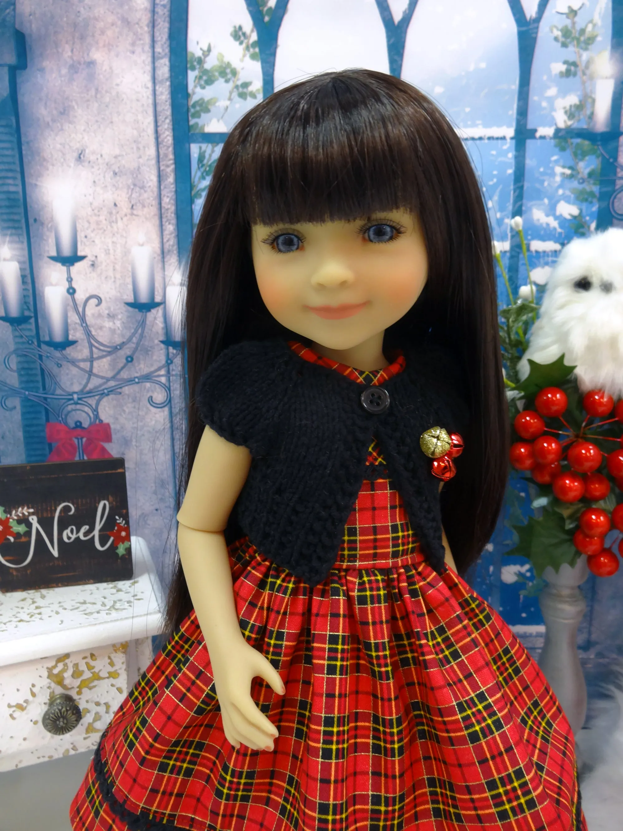 Noel Plaid - dress & sweater for Ruby Red Fashion Friends doll