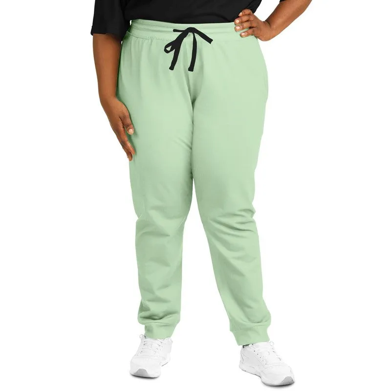 Pale Pastel Green Joggers | Unisex | with PLUS sizes | Bright Pale Pastel Green | C22M0Y30K0