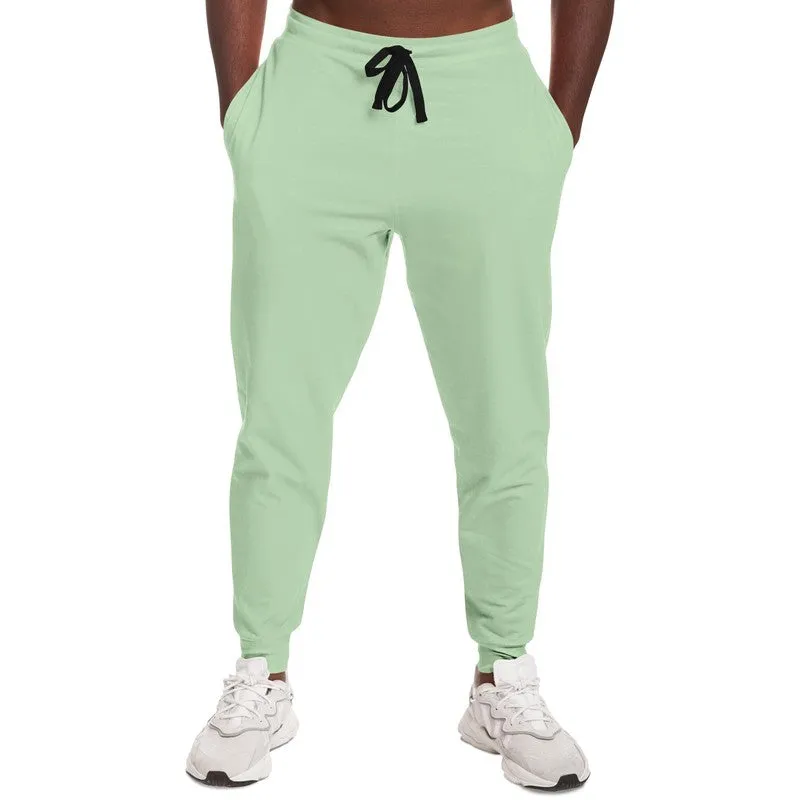 Pale Pastel Green Joggers | Unisex | with PLUS sizes | Bright Pale Pastel Green | C22M0Y30K0