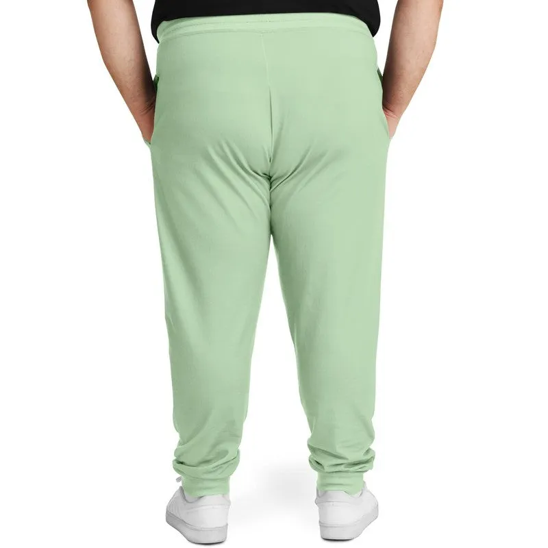 Pale Pastel Green Joggers | Unisex | with PLUS sizes | Bright Pale Pastel Green | C22M0Y30K0