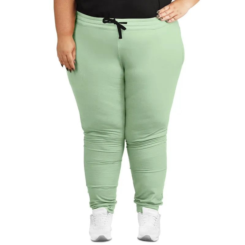 Pale Pastel Green Joggers | Unisex | with PLUS sizes | Bright Pale Pastel Green | C22M0Y30K0