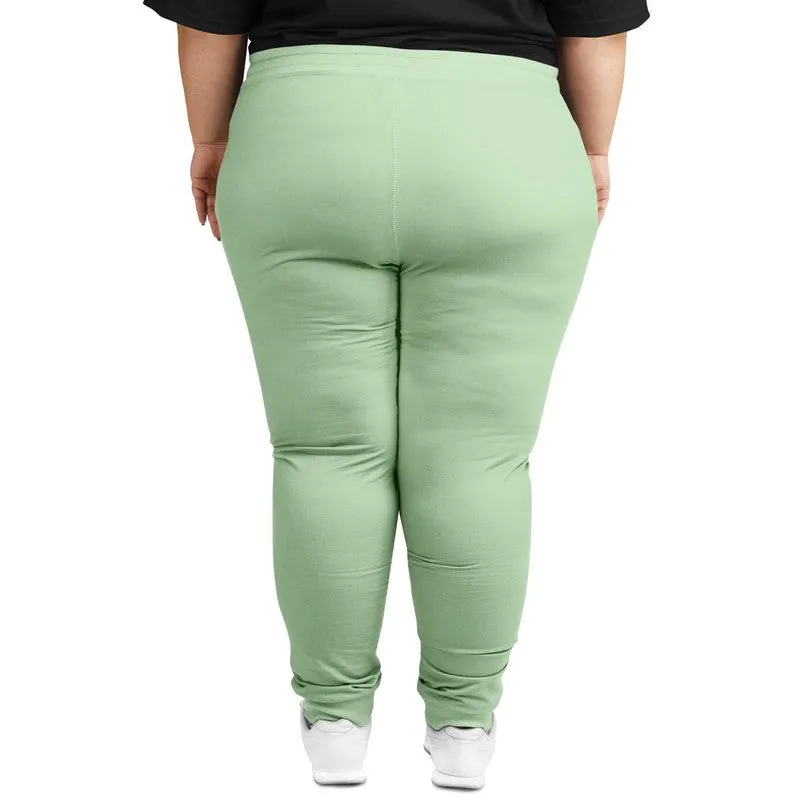 Pale Pastel Green Joggers | Unisex | with PLUS sizes | Bright Pale Pastel Green | C22M0Y30K0
