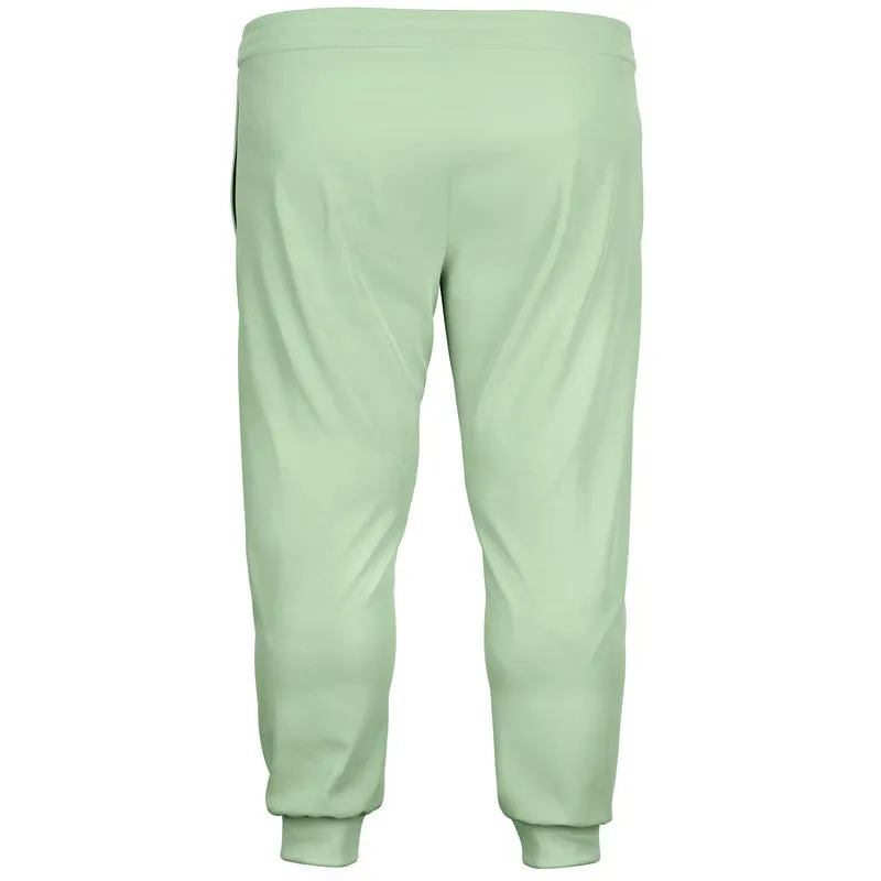 Pale Pastel Green Joggers | Unisex | with PLUS sizes | Bright Pale Pastel Green | C22M0Y30K0