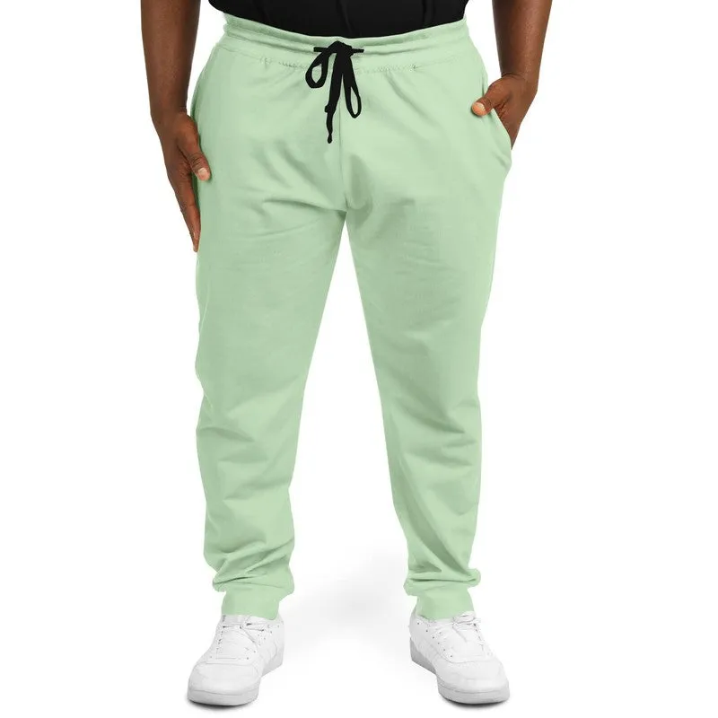 Pale Pastel Green Joggers | Unisex | with PLUS sizes | Bright Pale Pastel Green | C22M0Y30K0