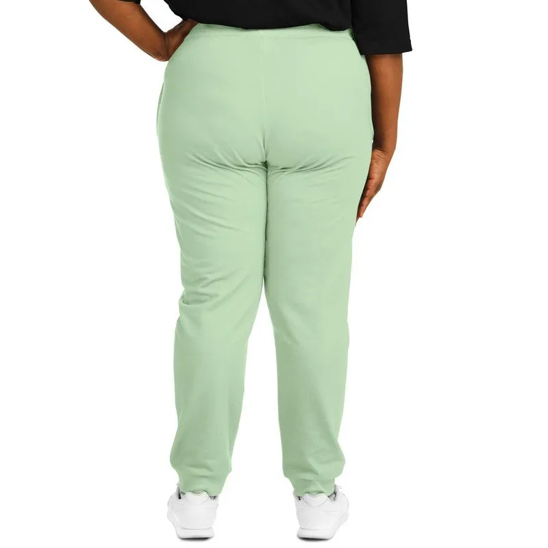 Pale Pastel Green Joggers | Unisex | with PLUS sizes | Bright Pale Pastel Green | C22M0Y30K0