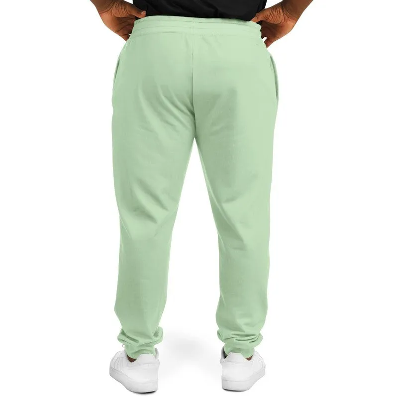 Pale Pastel Green Joggers | Unisex | with PLUS sizes | Bright Pale Pastel Green | C22M0Y30K0