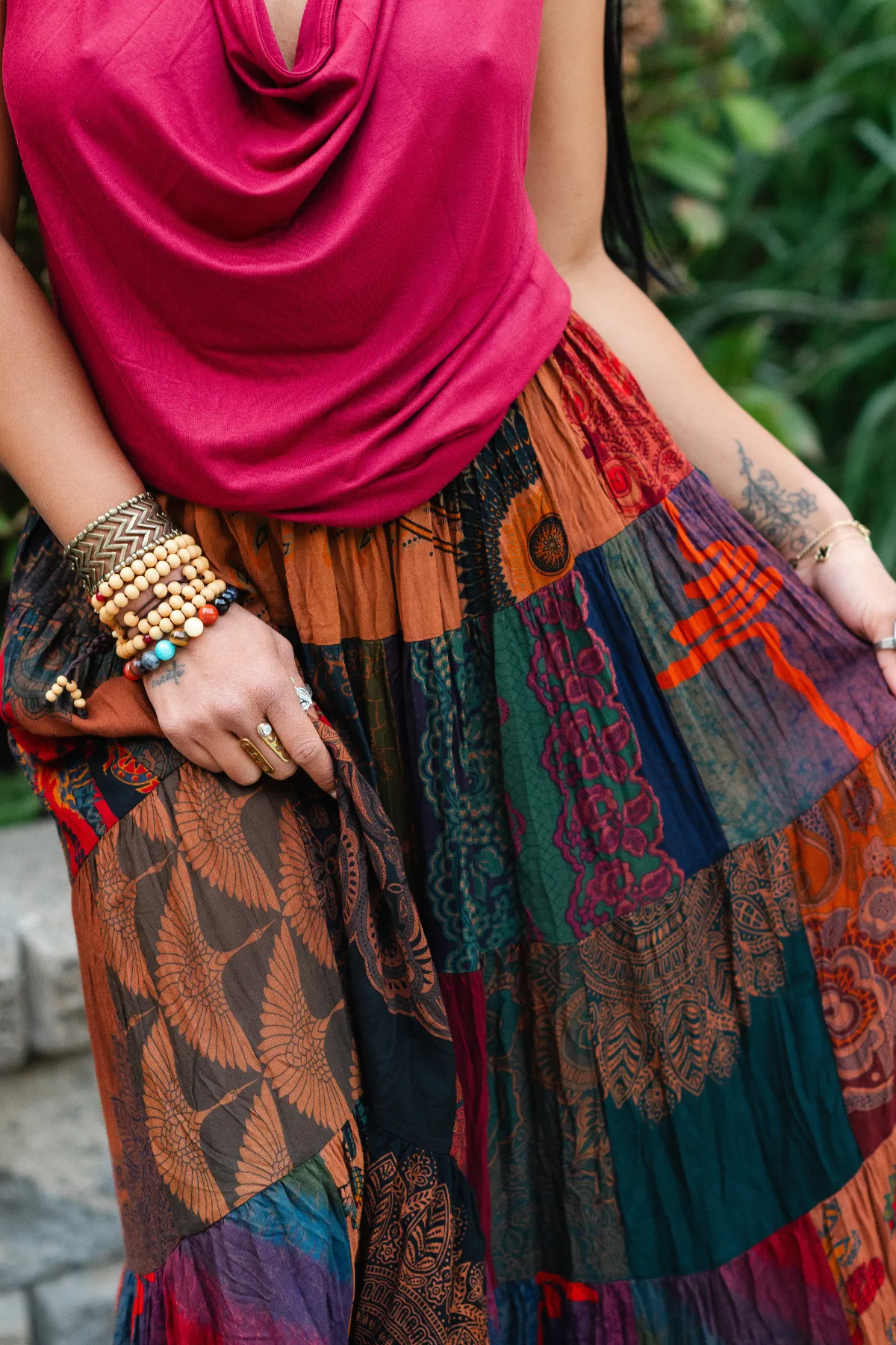 Patchwork Maxi Skirt