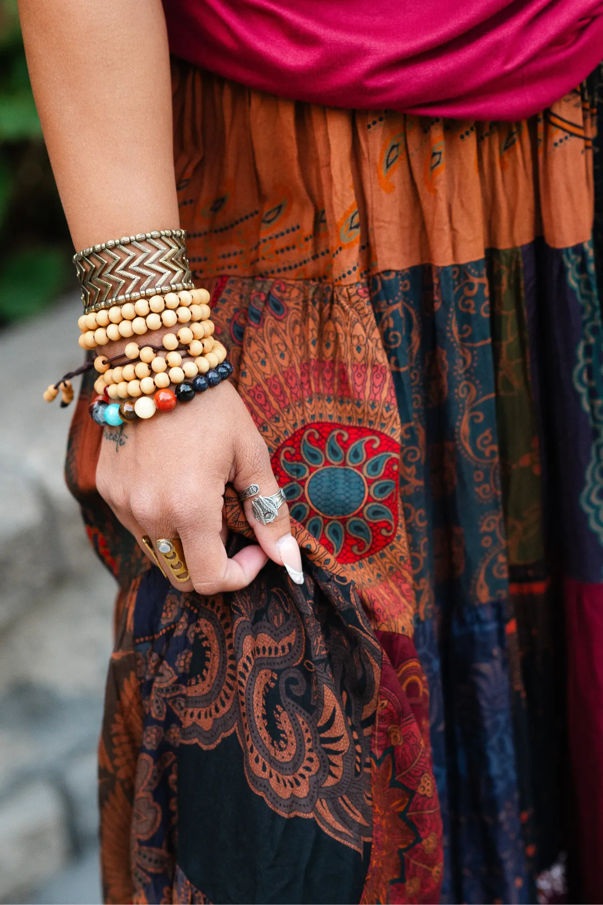 Patchwork Maxi Skirt