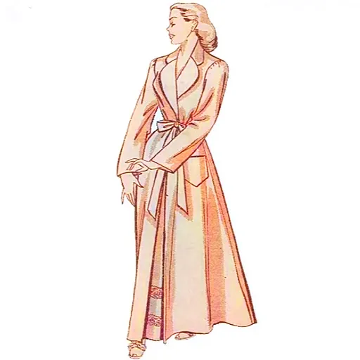 PDF - Vintage 1940s Pattern, Women's Wrap Housecoat, Dressing Gown -  Bust 38” (96.5cm) - Download