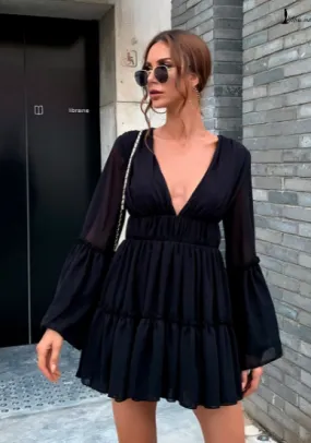 Plunge neck dress