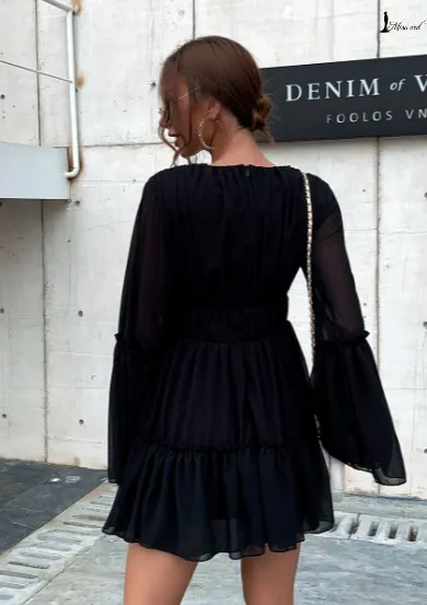 Plunge neck dress