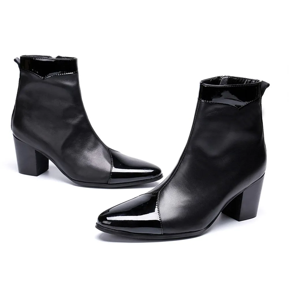 Pointed Zip Mens Boots