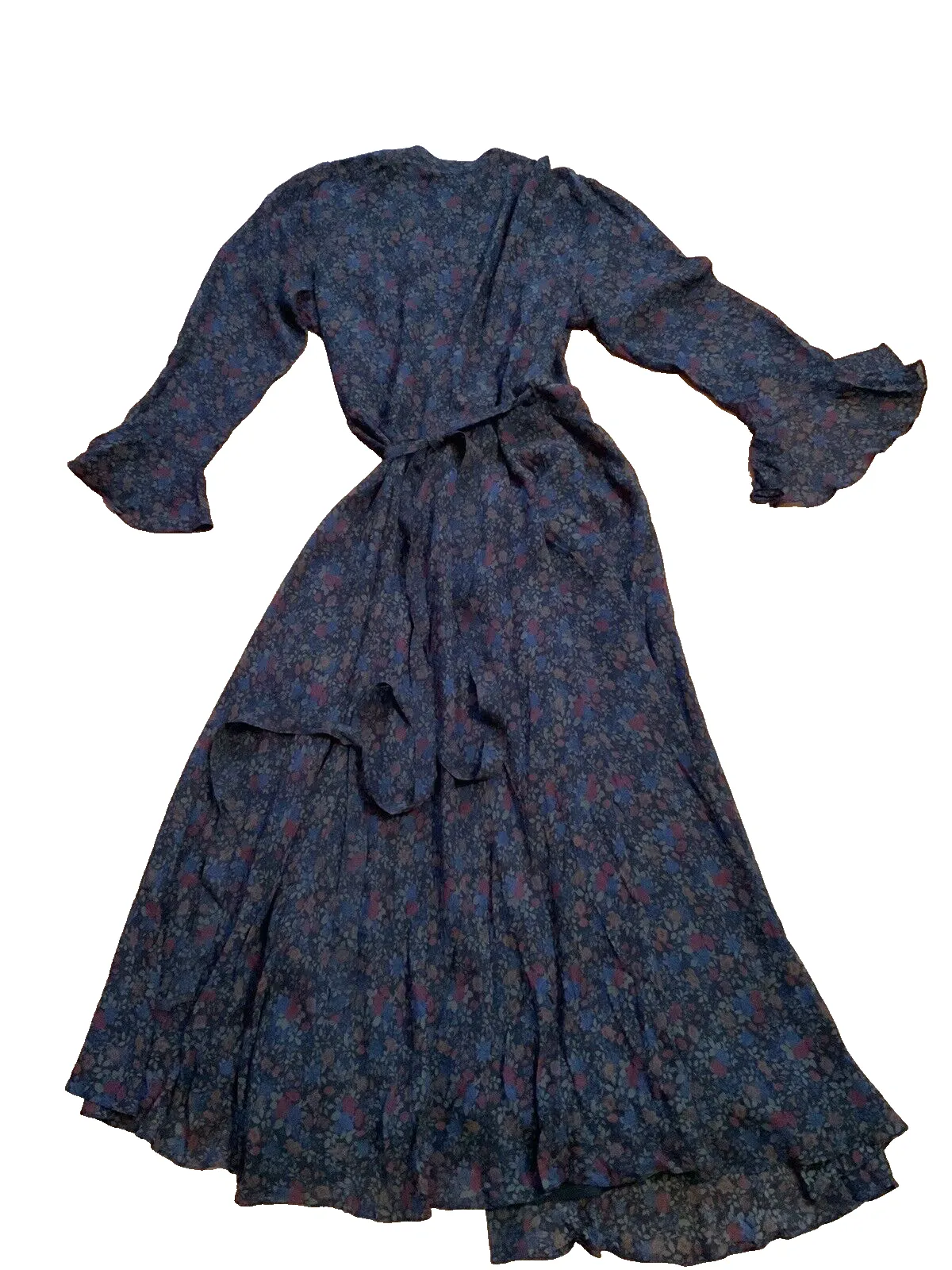 Ralph Lauren Polo Runaway Floral Wrap Maxi Dress Silk US 10 UK 14 ladies