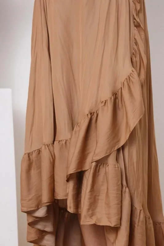 Ruffle Wrap Maxi Skirt