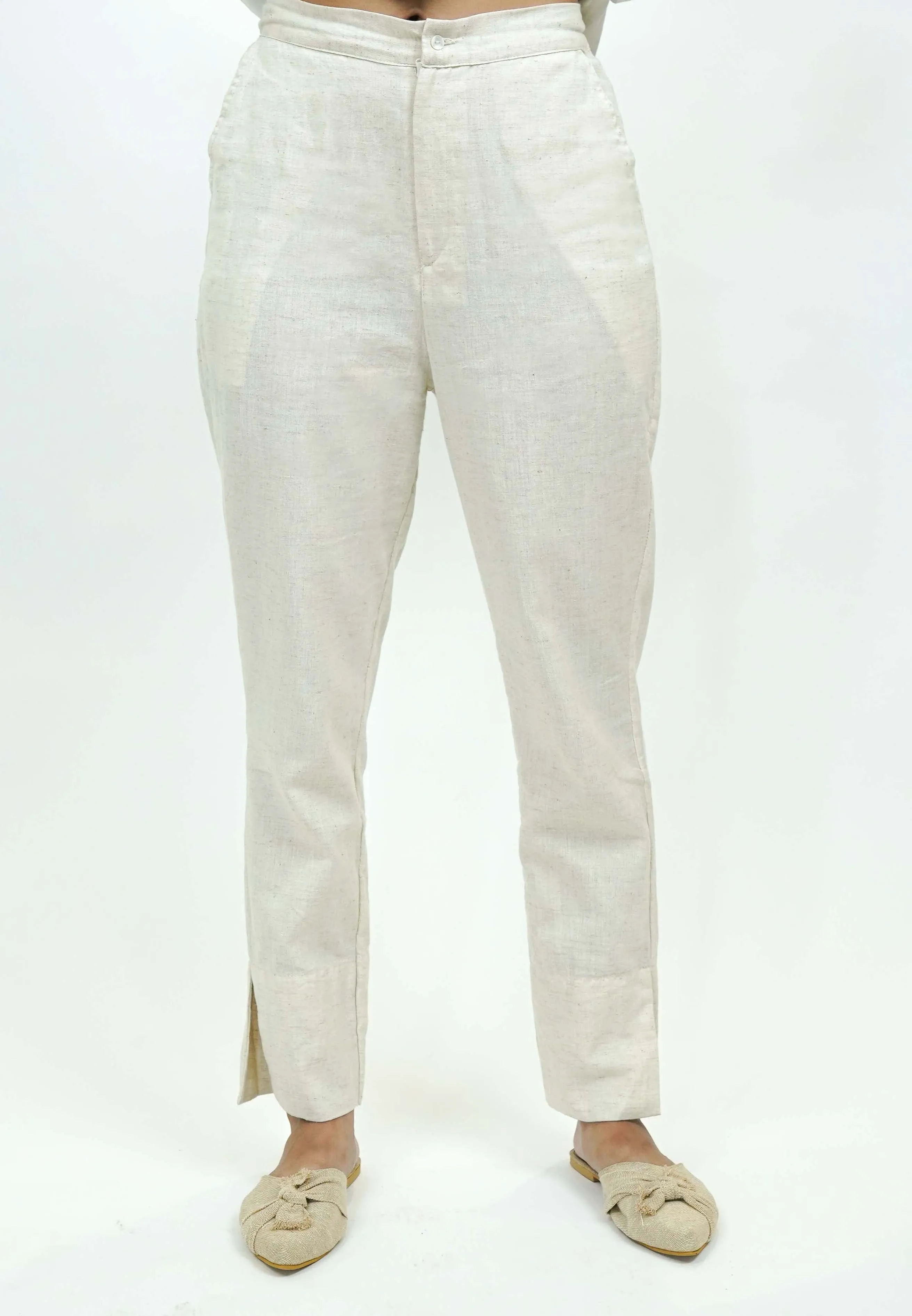 S0027 - Beige Handwoven Pants