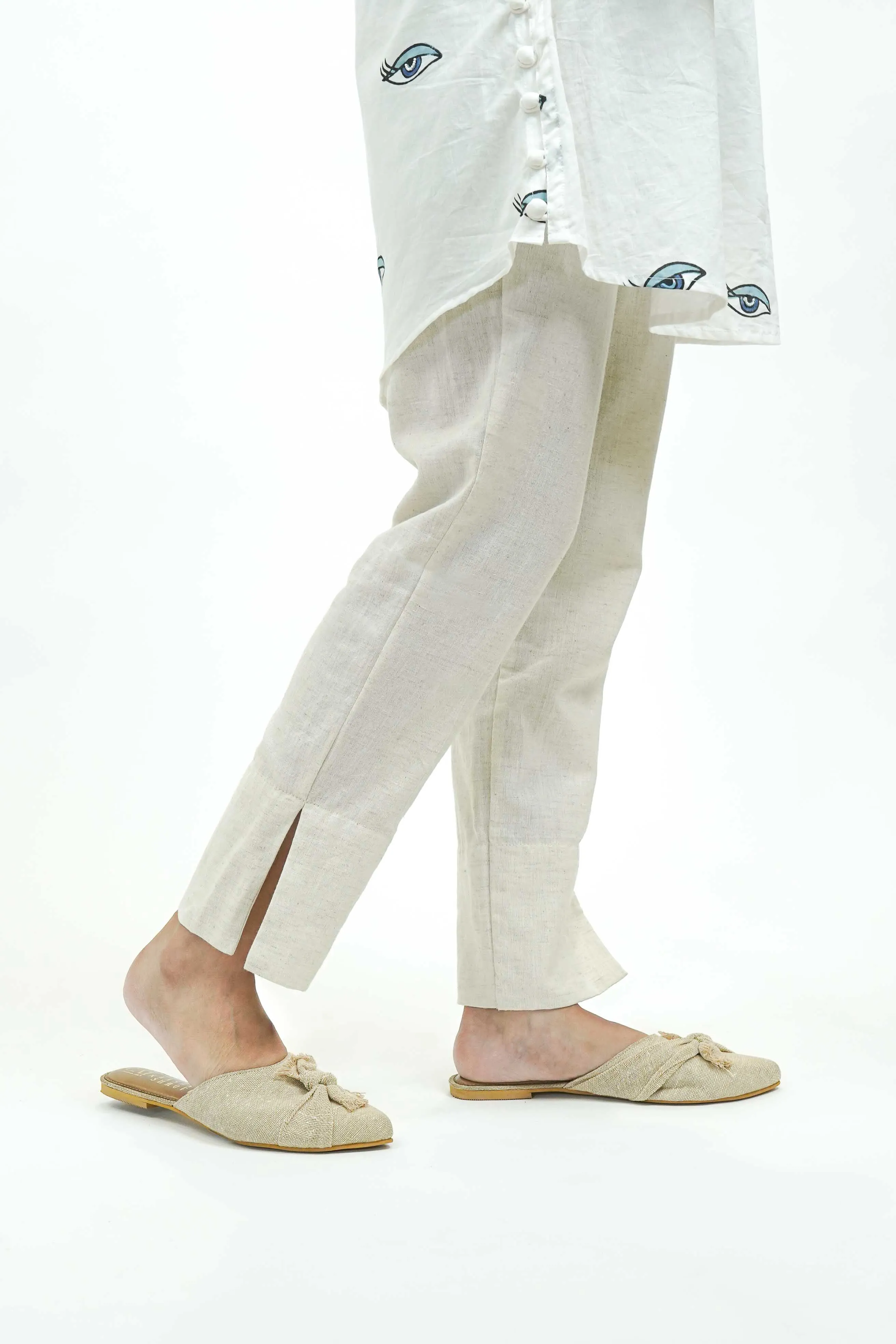 S0027 - Beige Handwoven Pants