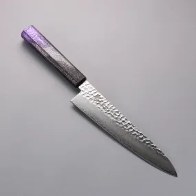 Sakai Takayuki Rinnou VG10 33 Layer Damascus Gyuto 210mm Purple Lacquered Handle