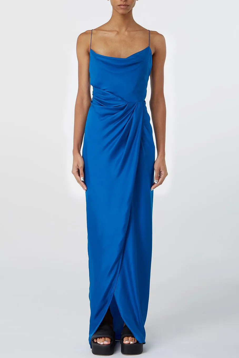 Shiroi Faux Wrap Long Dress