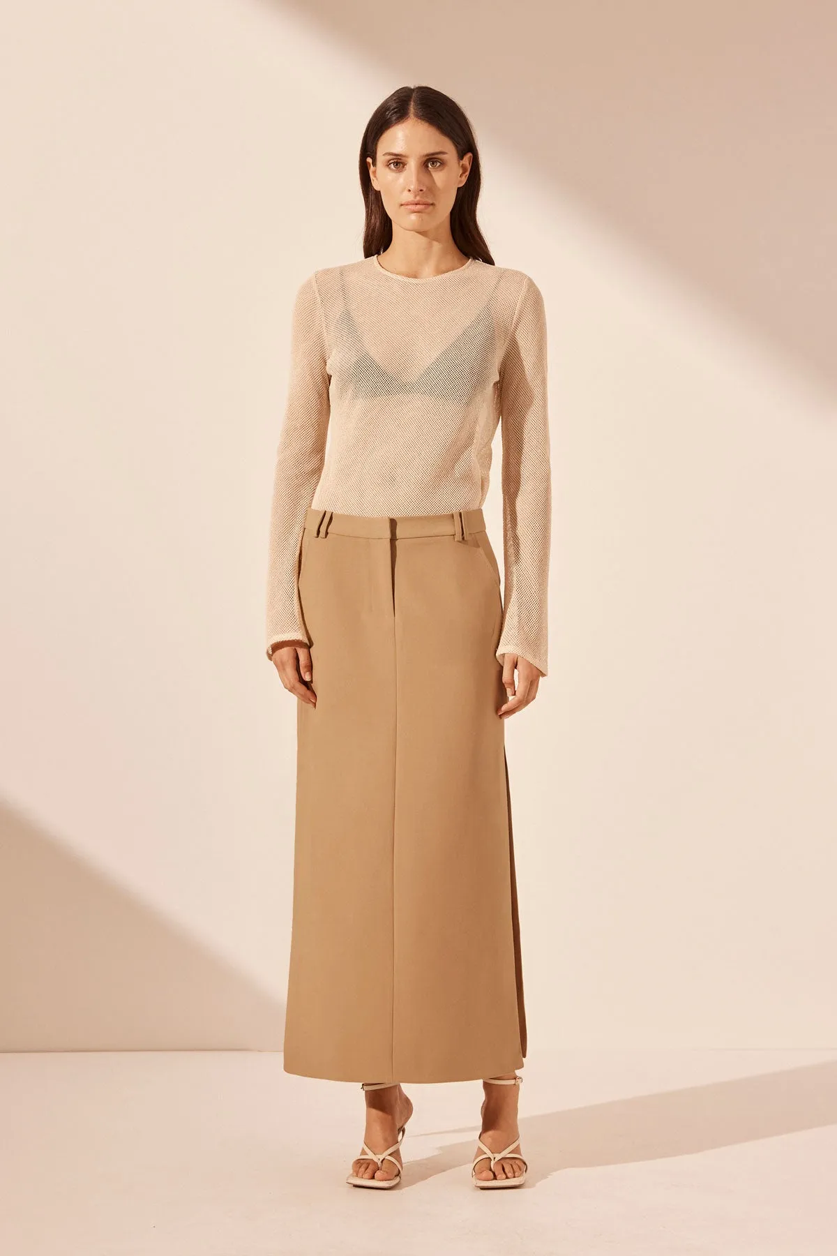 SHONA JOY | IRENA SIDE SPLIT MAXI SKIRT