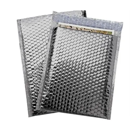 Silver	 Metallic Color Bubble Mailer - 	9 X 11.5	 - 	100	/CS