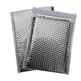 Silver	 Metallic Color Bubble Mailer - 	9 X 11.5	 - 	100	/CS