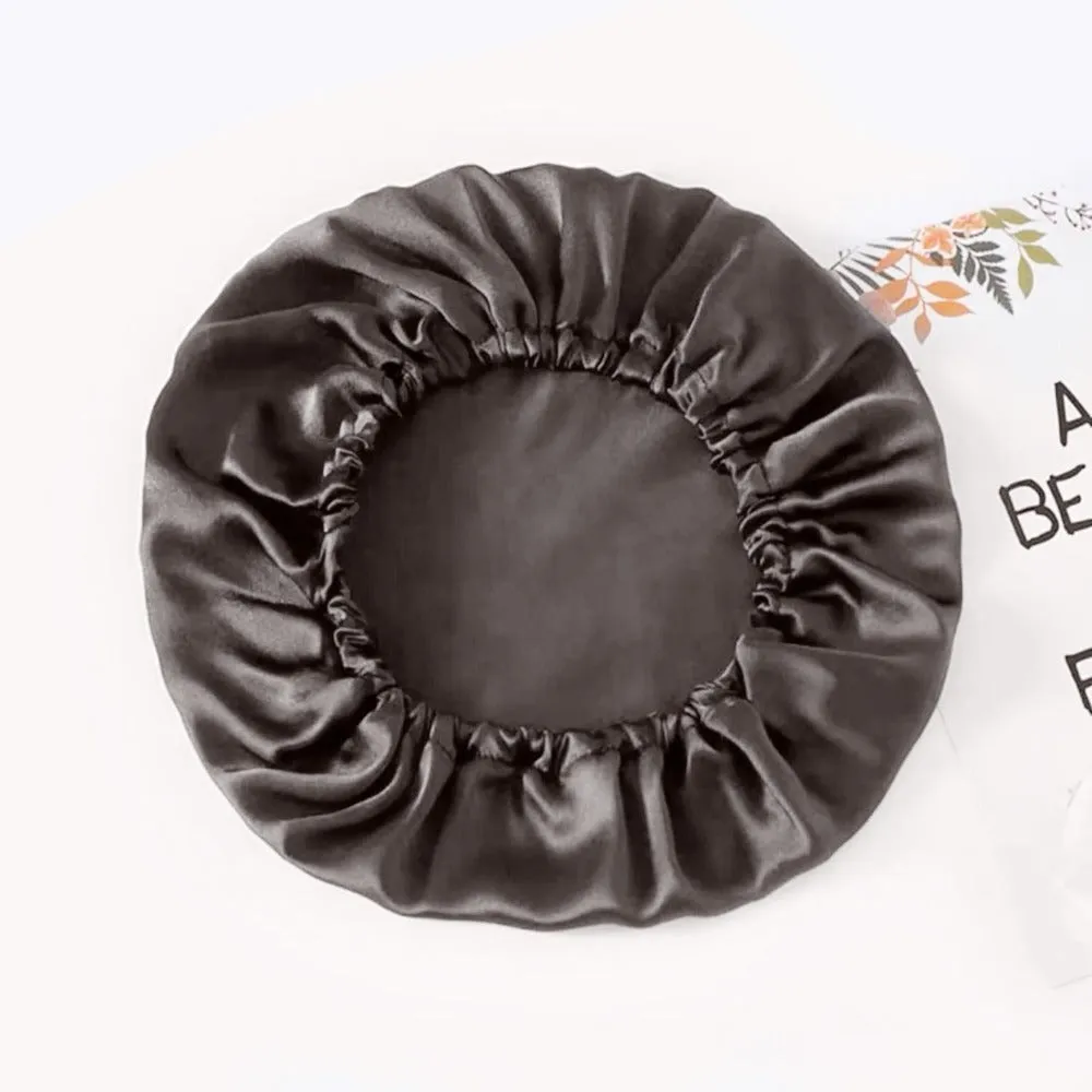Single Layer Silk Bonnet - Dark Gray