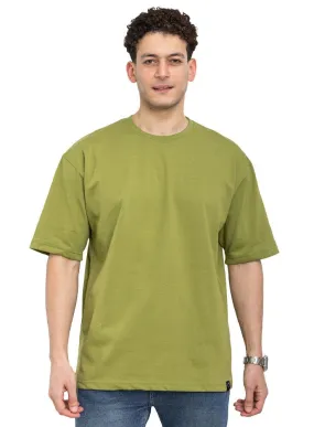 Smoke Green Over Size Round T-Shirt