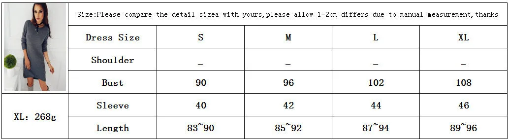 Solid Color Simple Style Slim Oversized Long Sweater Dress