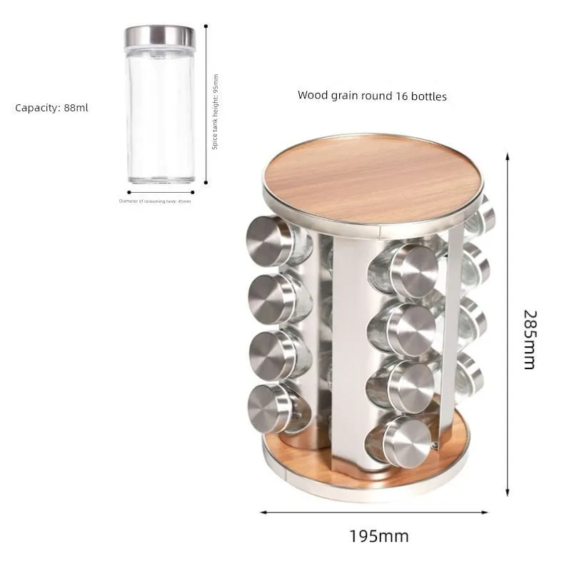 Stainless Steel Multi-Layer Rotary Kitchen Storage Rack