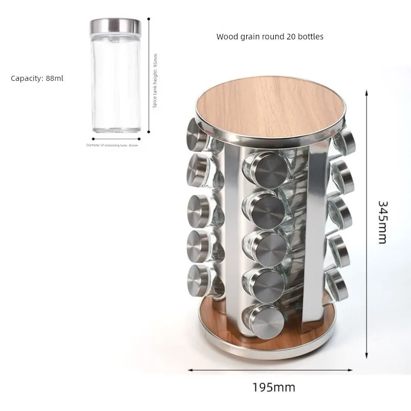 Stainless Steel Multi-Layer Rotary Kitchen Storage Rack