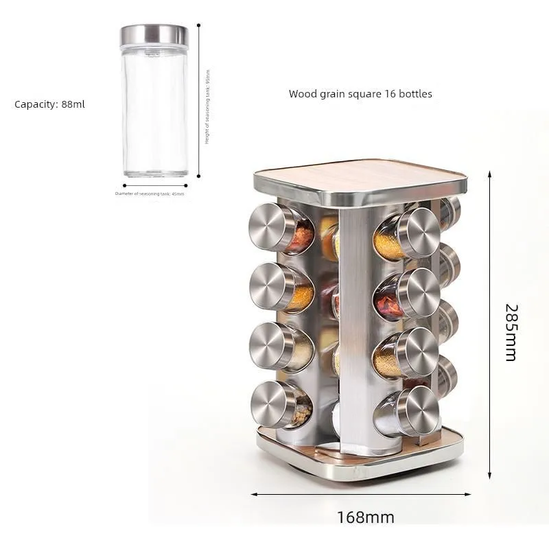 Stainless Steel Multi-Layer Rotary Kitchen Storage Rack