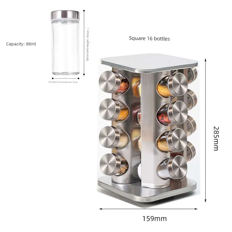 Stainless Steel Multi-Layer Rotary Kitchen Storage Rack