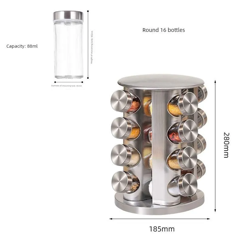 Stainless Steel Multi-Layer Rotary Kitchen Storage Rack