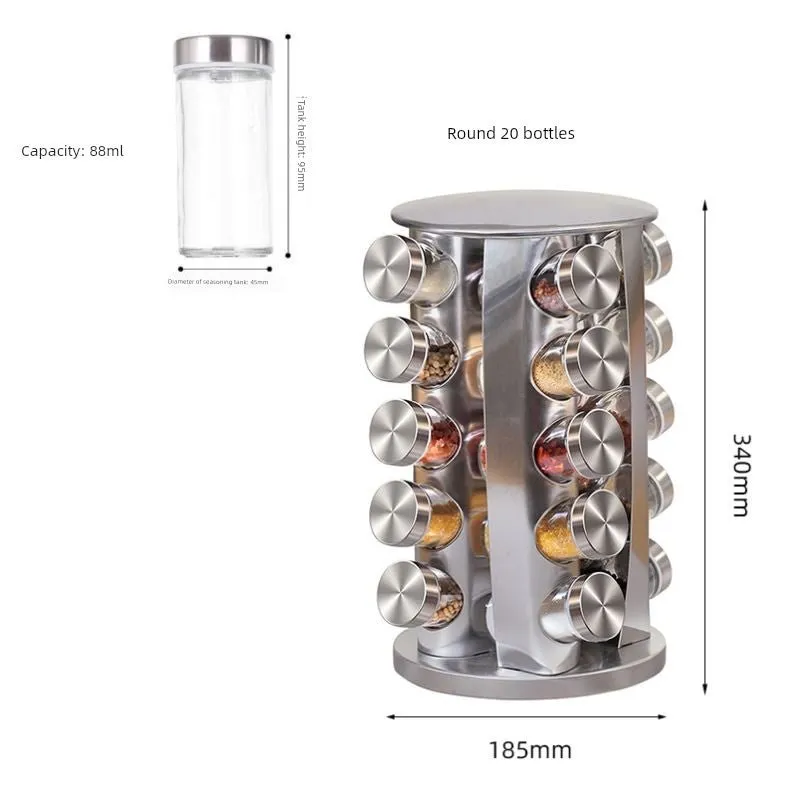 Stainless Steel Multi-Layer Rotary Kitchen Storage Rack