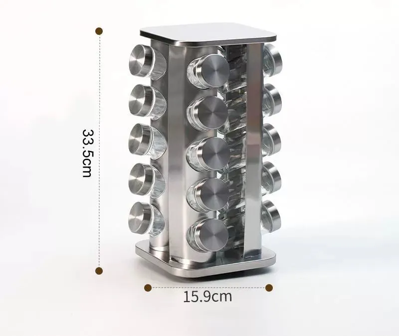 Stainless Steel Multi-Layer Rotary Kitchen Storage Rack