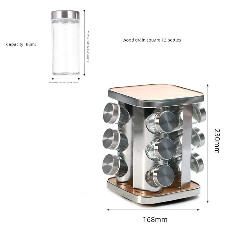 Stainless Steel Multi-Layer Rotary Kitchen Storage Rack