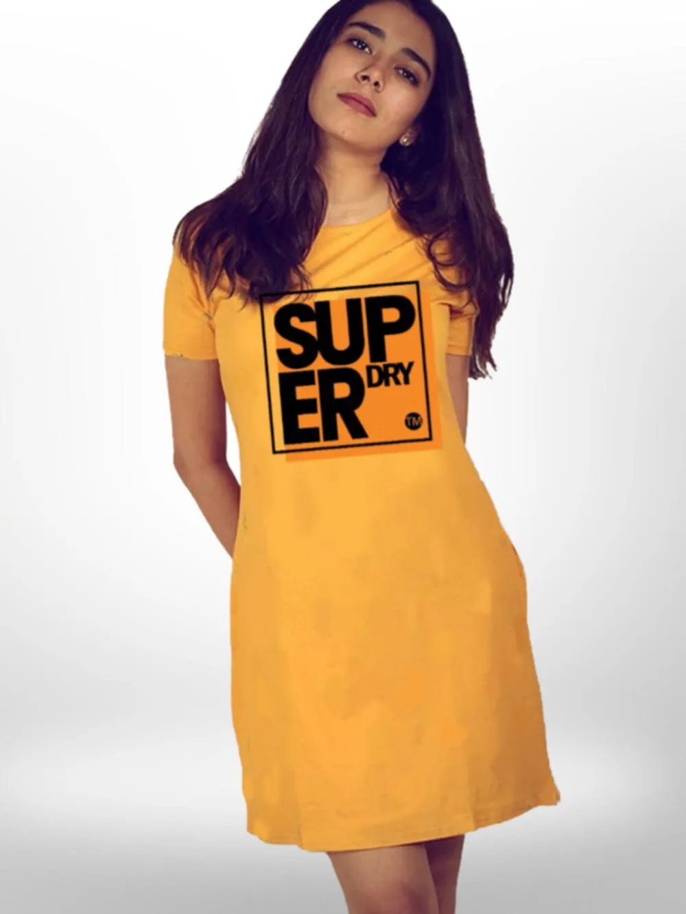 Super Dry All Printed  Long T-shirt For Women's