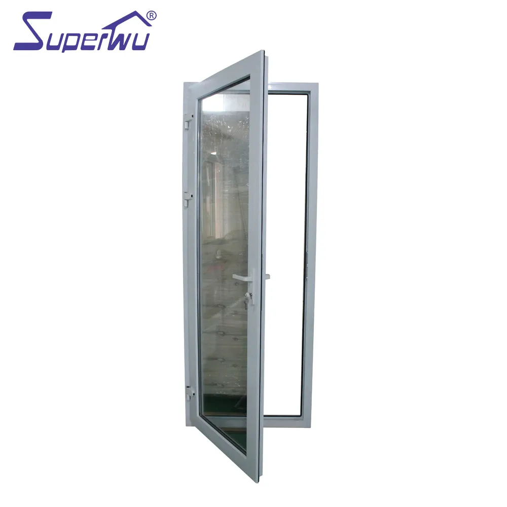 Superwu Hurrican proof double glass insulating glass aluminium casement door