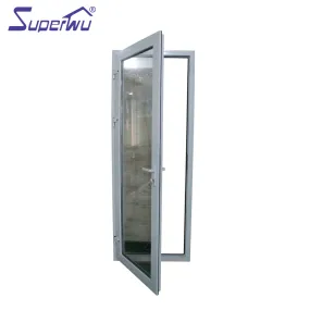 Superwu Hurrican proof double glass insulating glass aluminium casement door