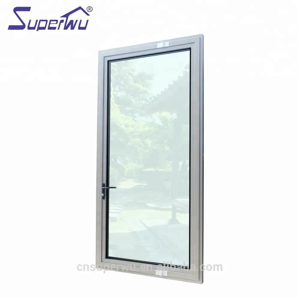 Superwu Pivot Entry Door AAMA,NFRC,DADE Florida Test Aluminum with AS2208 Certificated Insulating Glass Interior Swing Aluminum Alloy